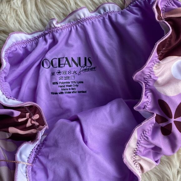 Oceanus Teresa Bikini in Purple Frill Color - Picture 5 of 8